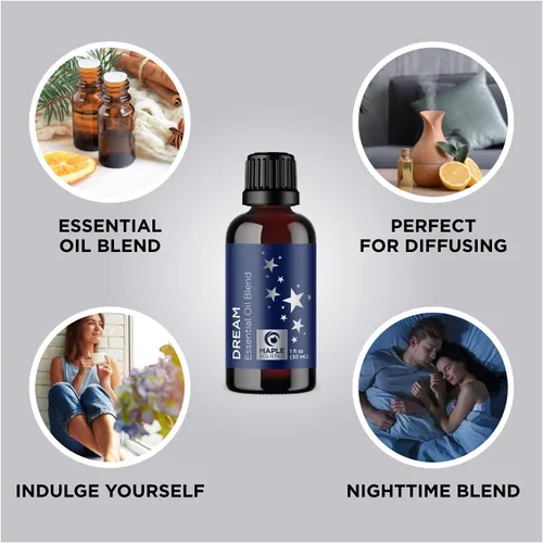 Vista 6 de Juego de mezclas de aceites esenciales de aromaterapia, juego de aceites esenciales de sueño y respiración para difusor con aceites esenciales