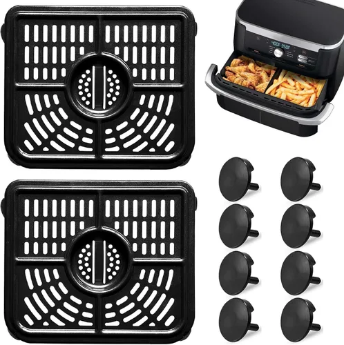 Vista 8 de Piezas de repuesto para freidora de aire para Ninja Foodi DualZone, 2 piezas de accesorios para freidora de aire de grado alimenticio, bandeja