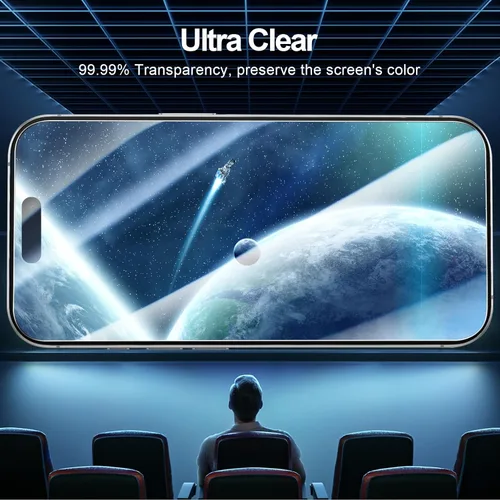 Vista 138 de NEW'C Paquete de 3 protectores de pantalla de privacidad para iPhone Air/iPhone 17 Air (6.5 pulgadas), película de vidrio templado antiespía