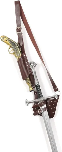 Vista 7 de HZMAN Funda negra ajustable de rana con espada medieval – Accesorio de ropa LARP (accesorios de pistola y espadas no incluidos)