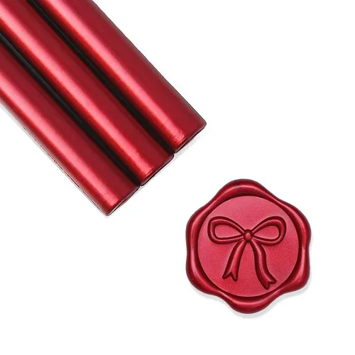 Vista 7 de UNIQOOO Mavailable - Varillas de cera para sellar con pistola de pegamento para sello de cera, dorado antiguo metálico, ideal para invitaciones