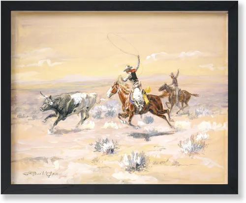 Vista 8 de Poster Master Póster vintage de The Lookout, estampado retro de vaquero, arte occidental, arte del salvaje oeste, arte de equitación, regalo
