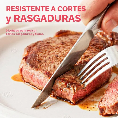 Vista 5 de Platos ecológicos, desechables, biodegradables, ultrarresistentes, de papel de caña de azúcar