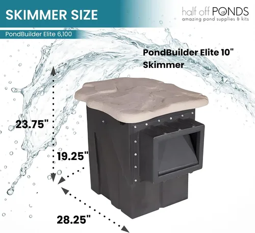 Vista 4 de HALF OFF PONDS PondBuilder Elite 6,100 GPH Kit de estanque de bomba sumergible con revestimiento de estanque de goma EPDM de 25 x 30 pies