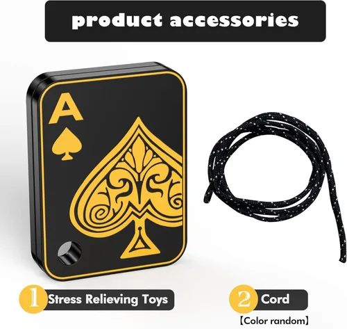 Vista 7 de Juguetes de metal para adultos EDC Fidget Slider Poker Push Card Juguetes magnéticos para adultos para aliviar la ansiedad y el estrés Autismo TDAH