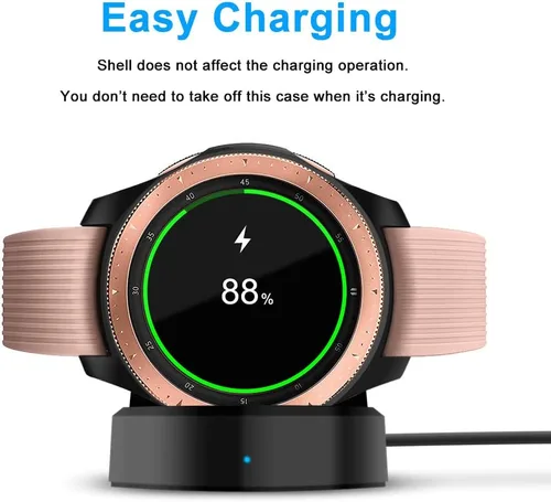 Vista 2 de Caja protectora para reloj, 46mm, poliuretano termoplástico (TPU) delgada, chapada a prueba de golpes, protección alrededor, compatible con Samsung
