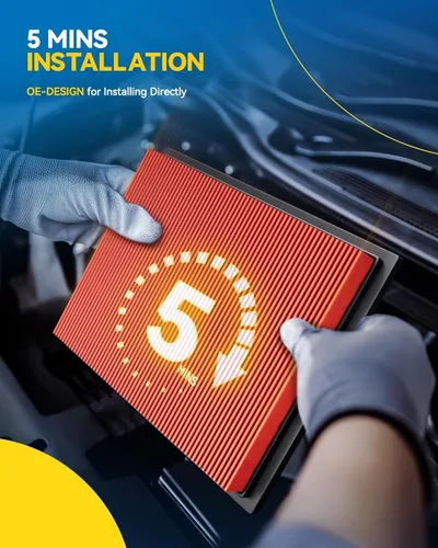 Vista 6 de PHILTOP Filtro de aire de motor mejorado CA4309 de repuesto para Murano 2009-2024, QX60 2014-2020, Maxima 2016-2023, Murano 2003-2007, panel flexible