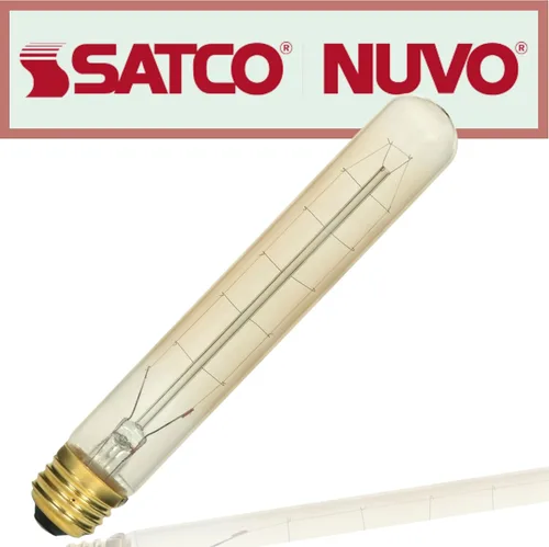 Vista 2 de Satco Incandescente T9 de 60 vatios; transparente; 3000 horas nominales promedio; 230 lúmenes; base media; 120 voltios para accesorios