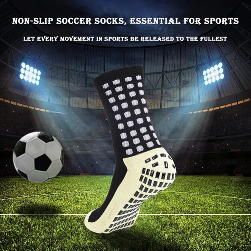 Vista 4 de wonhag Calcetines de fútbol para hombre antideslizantes 134 pares de almohadillas antideslizantes para fútbol, baloncesto, deportes con pinzas
