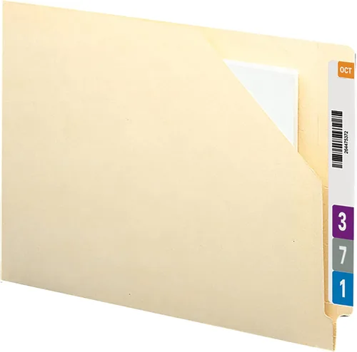 Vista 2 de Smead End Tab File Jacket with Antimicrobial Product Protection, Reinforced Straight-Cut Tab, Flat-No Expansion, Letter Size, Manila, 100 per Box