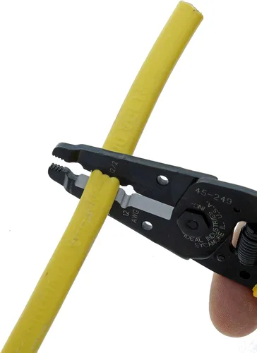Vista 10 de IDEAL Electrical 45-249 12/2 NM T-Stripper - 2/12 AWG, pelacables con agujeros de bucle, nariz de alicate, apertura automática con resorte