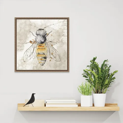 Vista 6 de Amanti Art Lienzo enmarcado para pared, 16 x 16 pulgadas, abeja reina II por Eva Watts, lienzo enmarcado para pared, obras de arte de animales