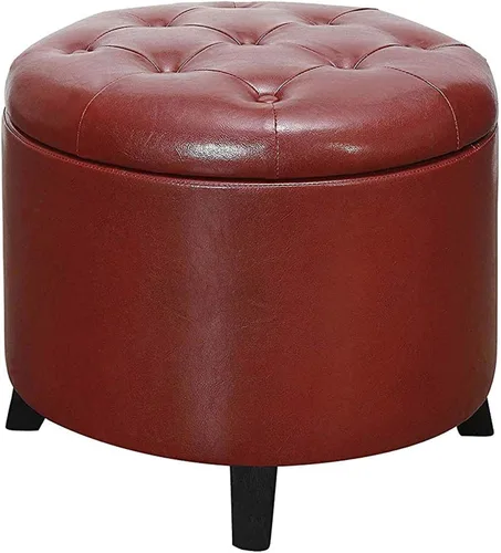 Vista 14 de Convenience Concepts Designs4Comfort - Otomana de almacenamiento, piel sintética negra