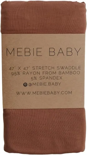 Vista 7 de Mebie Baby Manta elástica a cuadros azules, moderna y neutra para bebé niña o niño, mantas suaves para bebé, manta para recién nacido, 0-3 meses