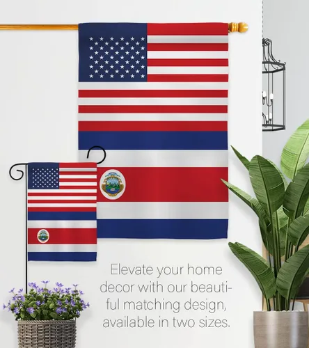 Vista 8 de Bandera de la Amistad de Costa Rica de la Copa del Mundo de Estados Unidos para decoración exterior de la casa, decoración al aire libre, tapiz