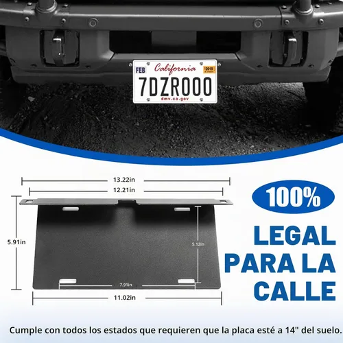 Vista 6 de Marco de matrícula frontal para Ford Bronco 2021-2024 2/4 puertas