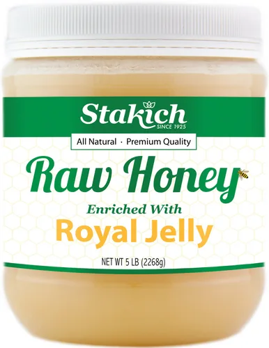 Vista 7 de Stakich Royal Jelly - Miel cruda enriquecida, pura, sin procesar, sin calentar, 40 onzas