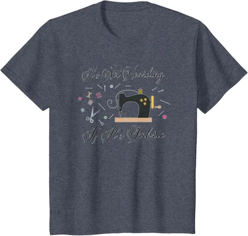 Vista 71 de It's Not Hoarding If Its - Camiseta de costura para acolchado, Blanco, S