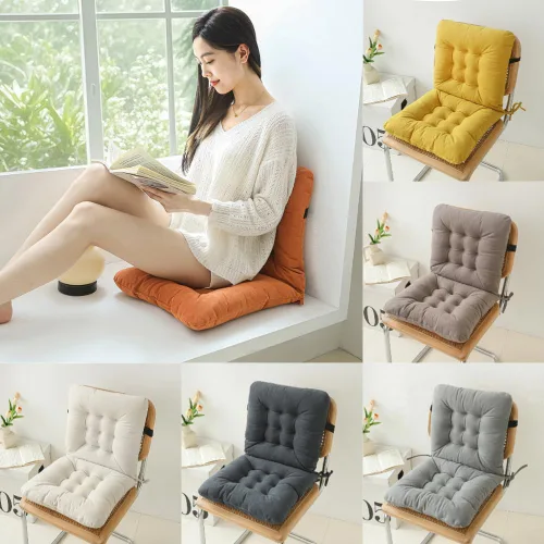 Vista 7 de Cojín de asiento de oficina, almohadilla antideslizante con soporte lumbar, ideal para escritorio, juegos, banco o sentarse en el suelo
