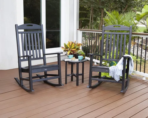 Vista 3 de Trex Polywood - Juego de 3 piezas para muebles de exterior, color negro carbón Negro (Charcoal Black)