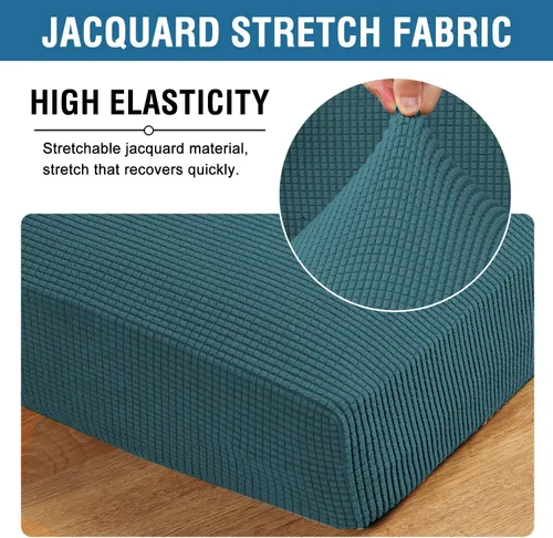 Vista 71 de H.VERSAILTEX - Fundas elásticas para cojín de sofá individual, fundas de asiento para silla de sofá, protector de cojín con tejido jacquard de sarga
