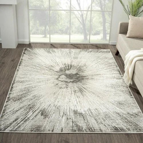 Vista 10 de LUXE WEAVERS Alfombra abstracta con patrón de chispa dorada 4x5 para salas de estar