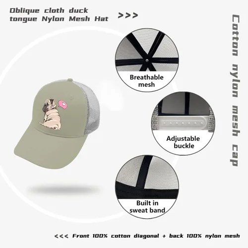 Vista 7 de Dad Hats Pug Dog Dad Hats, Graphic Hats for Women