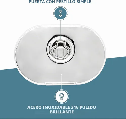 Vista 4 de Manufacturers' Select ITC Ducha de acero inoxidable fría y caliente - Ducha de lavado marino (97012SSM) (X0029B700R)