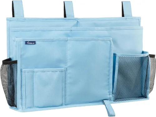 Vista 14 de Surblue Organizador de cama colgante para mesita de noche, bolsa de almacenamiento con bolsillo para literas y camas de hospital, habitaciones