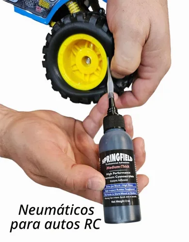 Vista 4 de Pegamento CA de goma negra endurecida - 2oz de súper pegamento de cianoacrilato prémium - Adhesivo de viscosidad medio-gruesa de 500 CPS - Pegamento