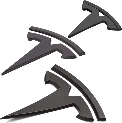 Vista 12 de Accesorios de emblema para Tesla Model 3 Logo Sticker 2023 2022-2017 Model 3 Calcomanías (negro)