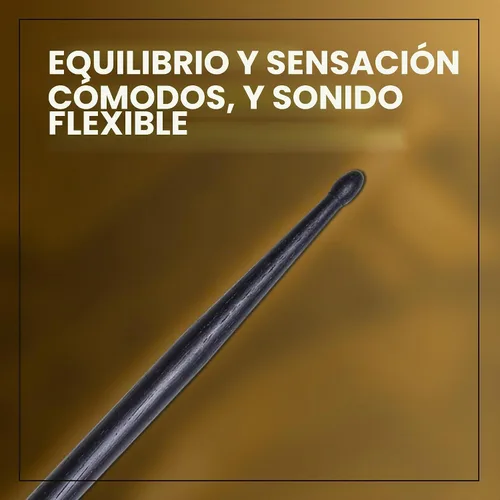 Vista 5 de Avedis Zildjian Company 5A - Baquetas negras para tambor