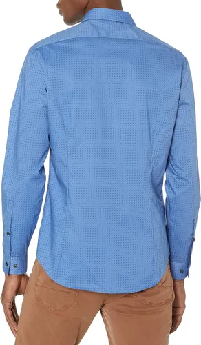 Vista 3 de Calvin Klein Camisa de vestir con estampado de corte ajustado Xtreme para hombre