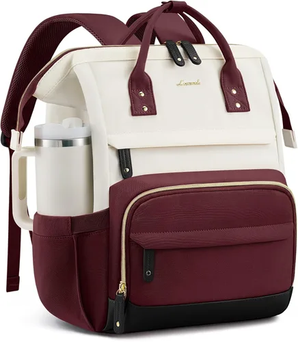 Vista 46 de LOVEVOOK Mochila para laptop para mujer, mochila de trabajo de 15.6 pulgadas con gran capacidad, bolsa de enfermera impermeable, mochila
