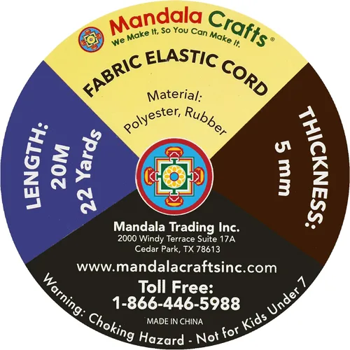 Vista 4 de Mandala Crafts Cuerdas elásticas negras de 1/5 de pulgada y 0.197 in – 22 yardas de cuerda elástica resistente para cuerda de kayak, reemplazo