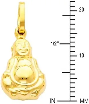 Vista 2 de 14K Amarillo Oro Buda Encanto Colgante