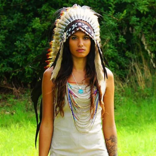 Vista 4 de Novum Crafts Tocado de plumas Inspirado en indios nativos americanos Elige
