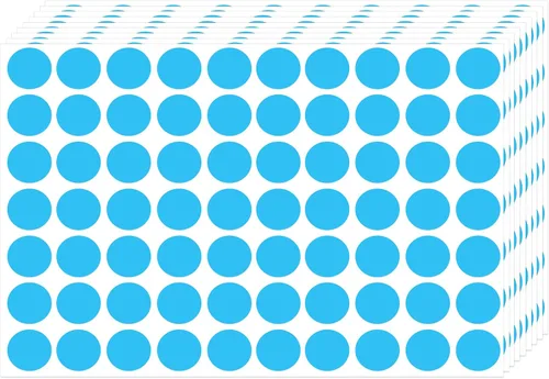 Vista 14 de 3500 pegatinas de puntos, etiquetas de codificación negras de 3/4 pulgadas, calcomanías circulares para oficina y aula