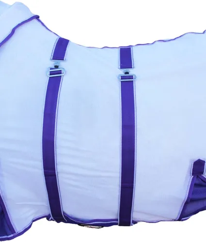 Vista 4 de CHALLENGER 84 "caballo Scrim verano primavera flujo de aire malla Flysheet cuello blanco púrpura 73154