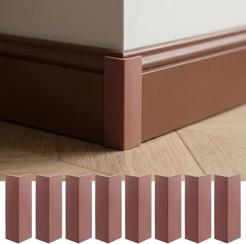 Vista 8 de Pangda - Protectores de esquina para zócalo autoadhesivos, color negro, 8 Protectores de pared, cojines de goma para muebles, montaje