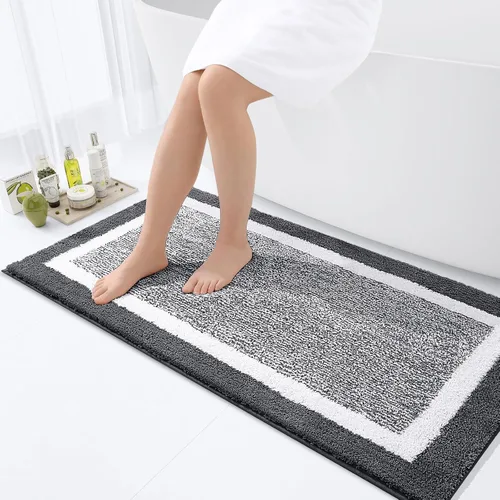 Vista 70 de OLANLY Alfombras de baño 24x16, tapetes de baño extra suaves y absorbentes de microfibra, antideslizantes, lavables a máquina, secan rápido