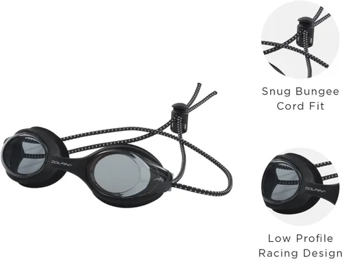Vista 3 de Dolfin Gafas de natación para adultos – Bungee Racer con protección antivaho y antifugas