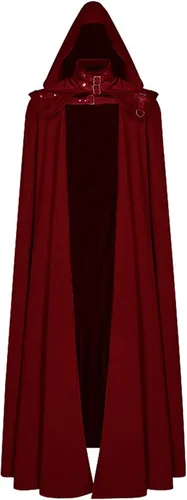 Vista 4 de Capa gótica steampunk para hombre con capucha, sin mangas, abrigo de Halloween, abrigo de mago diablo, vintage, medieval, oscuro, uniforme de moda