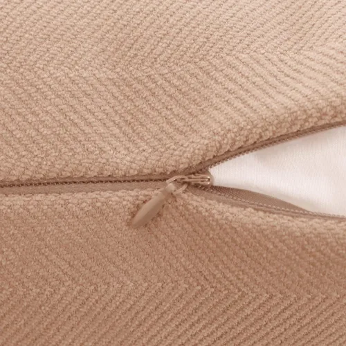 Vista 3 de AMBERIS 2 fundas de almohada (45×45cm) (sin relleno) Beige, estilo moderno 2 fundas de almohada (sin relleno) para decoración del hogar y hotel
