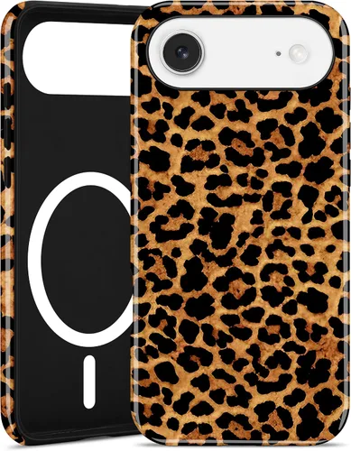 Vista 118 de Jusy Compatible con MagSafe Brown Tortoise Shell Print Phone Case para iPhone 7/8/SE, funda protectora magnética de lujo de TPU suave