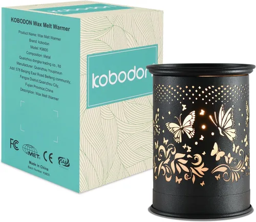 Vista 3 de kobodon Calentador de cera de metal, calentador de cera derretida, quemador de cera para velas, calentador de cera eléctrica para derretir velas