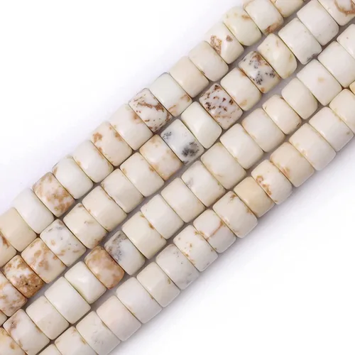 Vista 14 de Cuentas Heishi de piedra natural para hacer collares, cuentas pequeñas de piedra redonda plana de 0.116 pulgadas x 0.039 pulgadas para hacer joyas