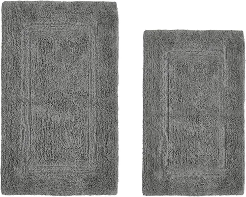 Vista 20 de Better Trends Alfombra de Inodoro en Forma de U Cubierta de Asiento de Inodoro de Lujo 100% Algodón Absorbente de Agua, Cubierta de Tapa Reversible