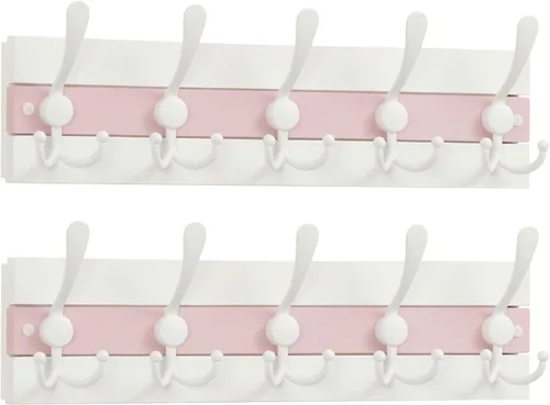 Vista 16 de SKOLOO Perchero de pared montado en la pared de estilo rústico: Perchero de pared de pino de madera auténtica de 40,6 cm de orificio a orificio