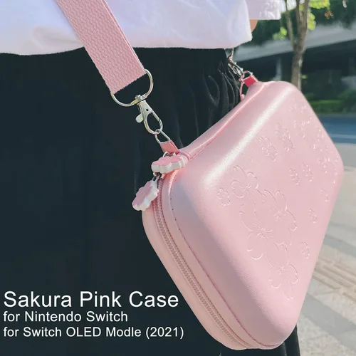 Vista 3 de BRHE Cute Travel Carrying Case for Nintendo Switch Switch OLED Accessories Kit with Hard Protective Cover, Glass Screen Protector, Ultra-Thin